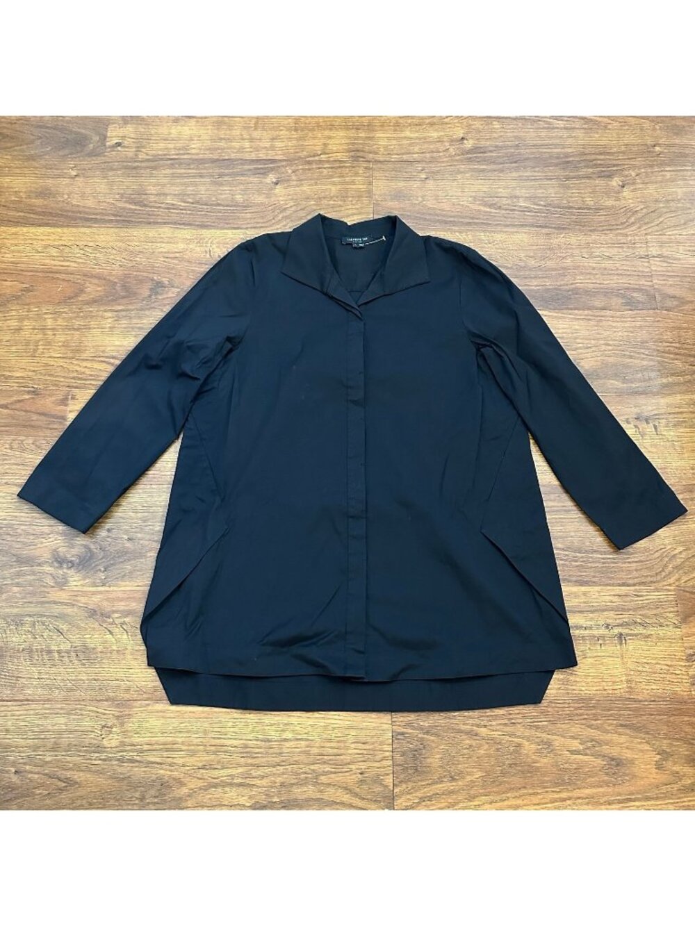 Lafayette 148 New York Women's Black Long Sleeve Tunic Blouse